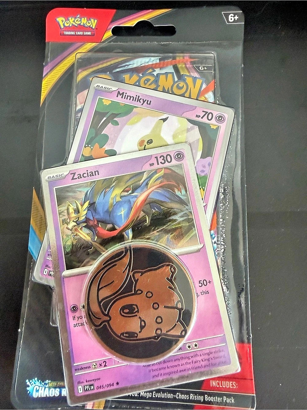 Pokémon TCG Zacian & Mimikyu Promo + Chaos Rising Blister Pokemon